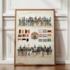 Belgique, Le cœur de l’Europe, planche originale de 1897