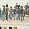 Belgique, Le cœur de l’Europe, planche originale de 1897 – détail de la planche ancienne