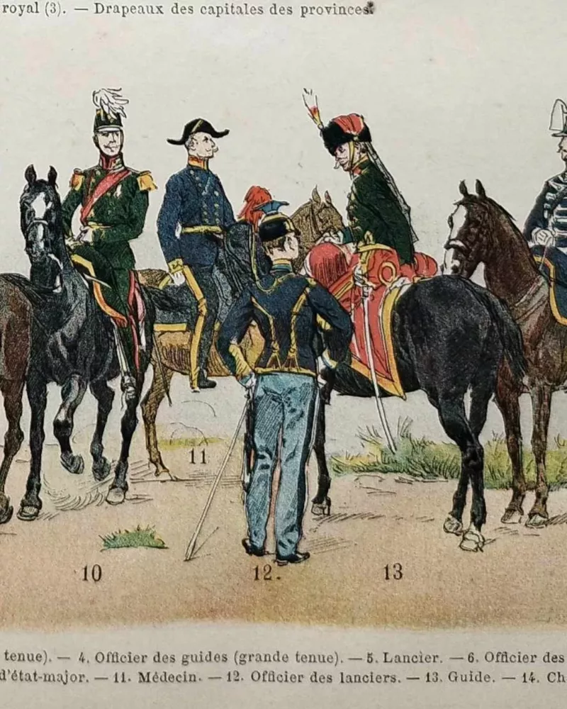 Belgique, Le cœur de l’Europe, planche originale de 1897 – détail de la planche ancienne