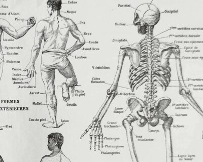 Anatomie humaine, squelette, nerfs et circulation, planche 1948