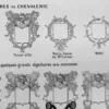 Blasons et héraldique, planche encyclopédique 1948 – verso encadré en décoration murale