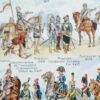 Cavalerie française, évolution historique, planche originale 1948
