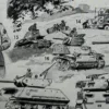 Cavalerie française, évolution historique, planche originale 1948 – verso encadré en décoration murale