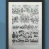 Cavalerie française, évolution historique, planche originale 1948 – verso du document ancien