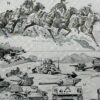 Cavalerie française, évolution historique, planche originale 1948