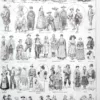 Costumes traditionnels I, des Gaulois à 1610, planche 1948 – verso du document ancien