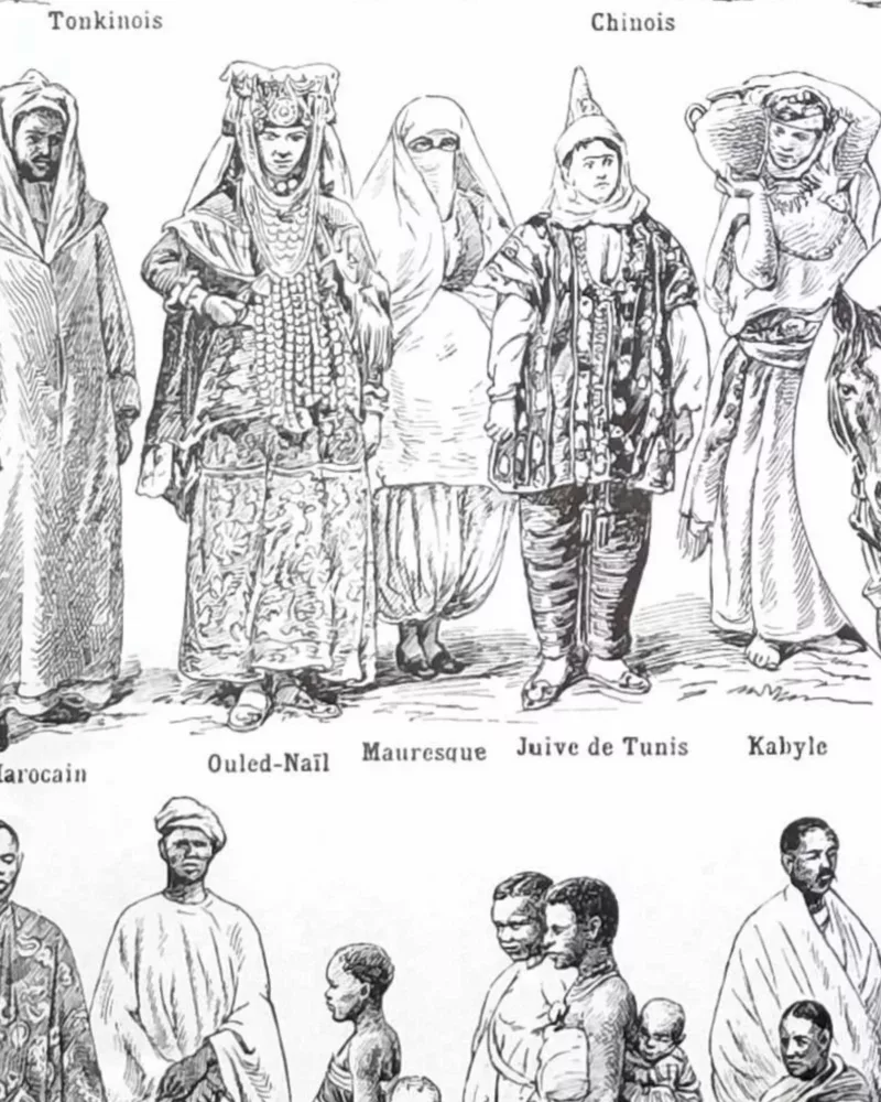 nlu1-costumes-gentilhomme-a22 Costumes traditionnels II, de 1630 à 1938, planche 1948 – verso encadré en décoration murale