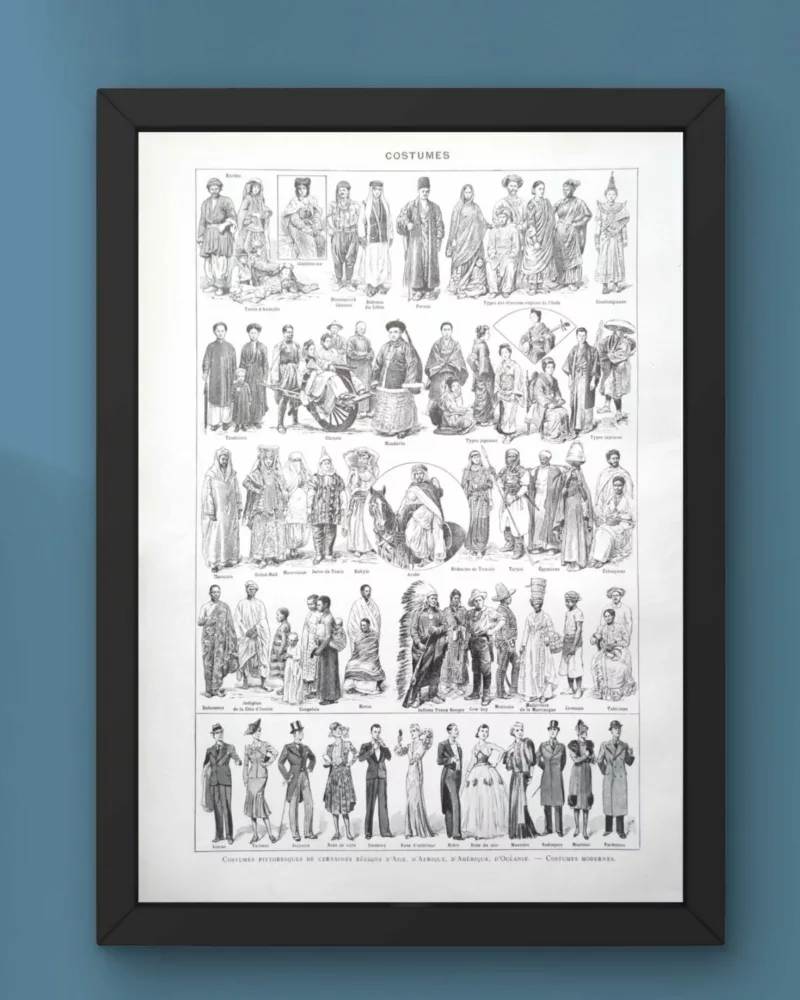 nlu1-costumes-gentilhomme-b21 Costumes traditionnels II, de 1630 à 1938, planche 1948 – verso du document ancien