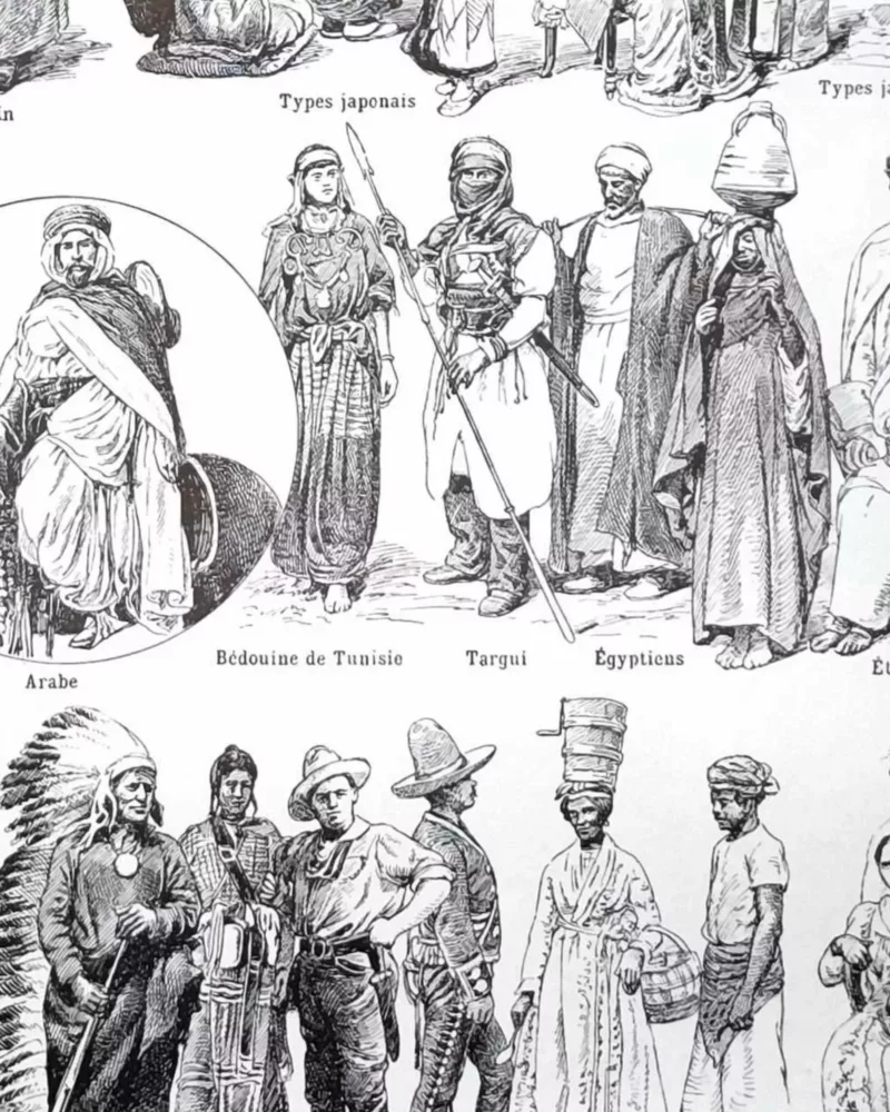 nlu1-costumes-gentilhomme-b22 Costumes traditionnels II, de 1630 à 1938, planche 1948 – verso encadré en décoration murale