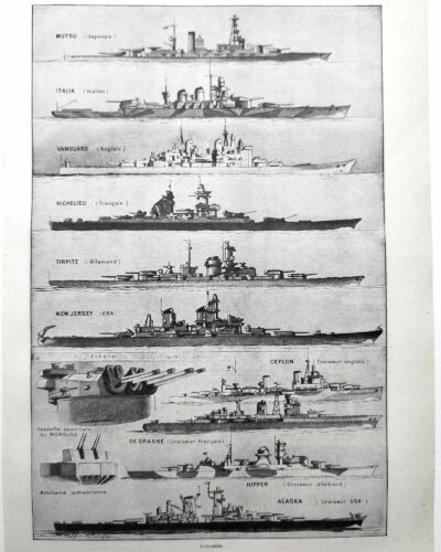 nlu1-cuirasses-navires-a11 Cuirassés et navires militaires, planche 1948