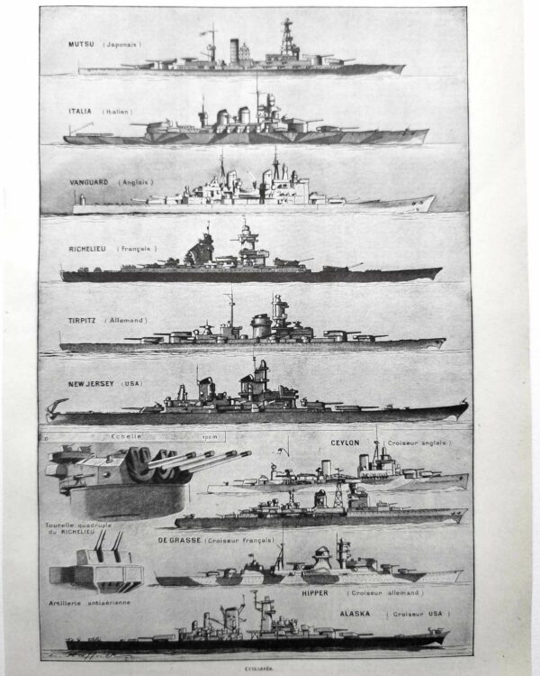 Cuirassés et navires militaires, planche 1948