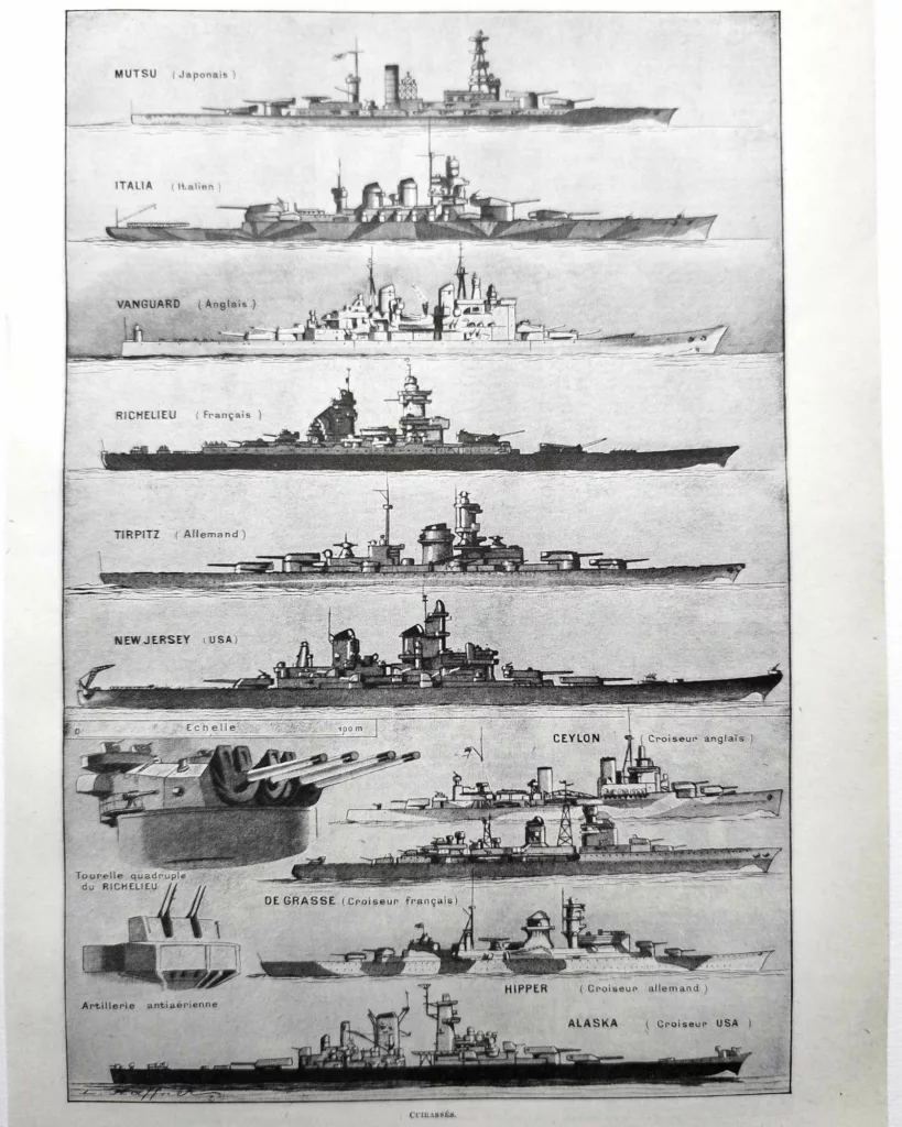Cuirassés et navires militaires, planche 1948