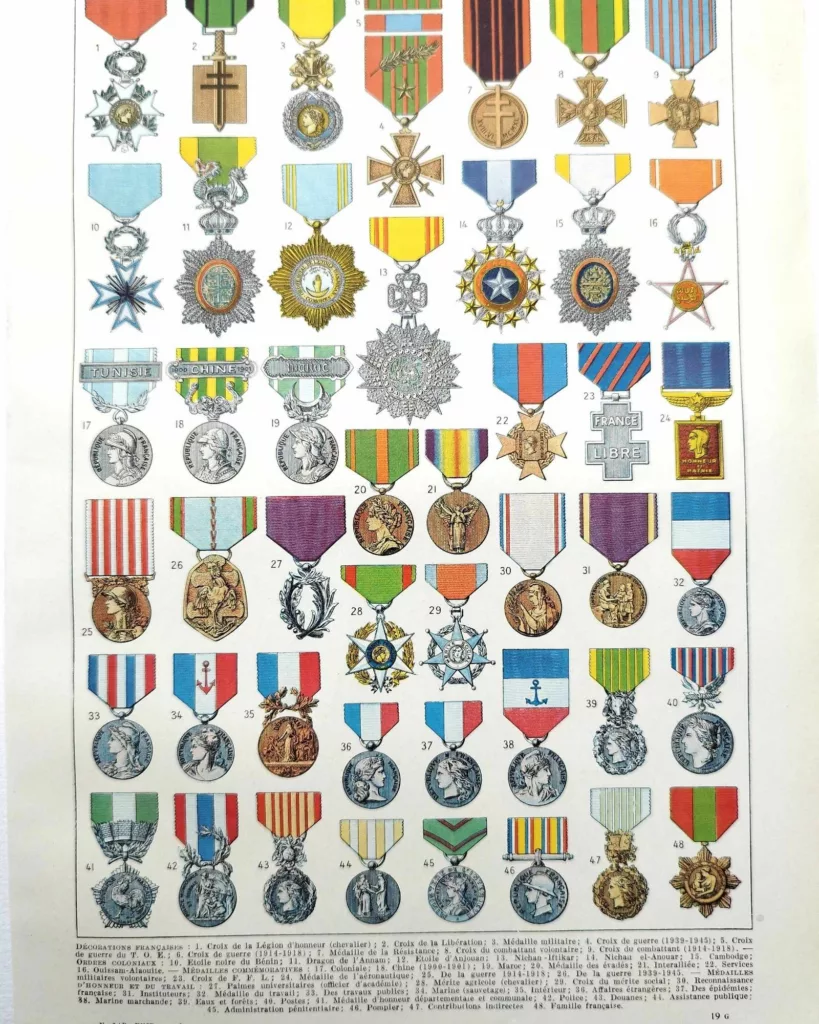 Décorations et distinctions honorifiques , planche 1948