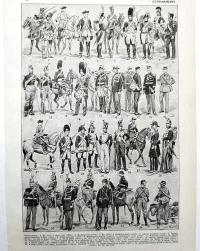 nlu1-gendarmerie-uniformes-a11 Gendarmerie française, uniformes historiques, planche 1948