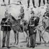 Gendarmerie française, uniformes historiques, planche 1948 – détail de la planche ancienne