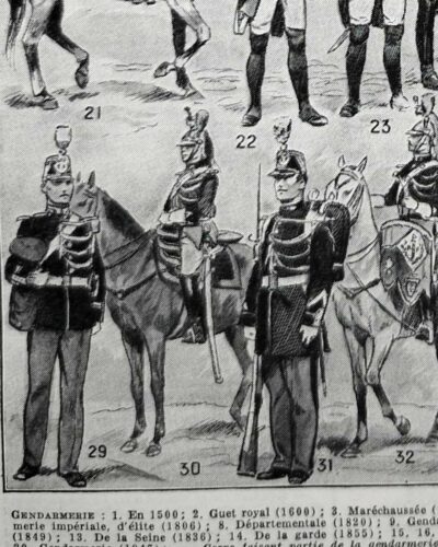 nlu1-gendarmerie-uniformes-a14 Gendarmerie française, uniformes historiques, planche 1948