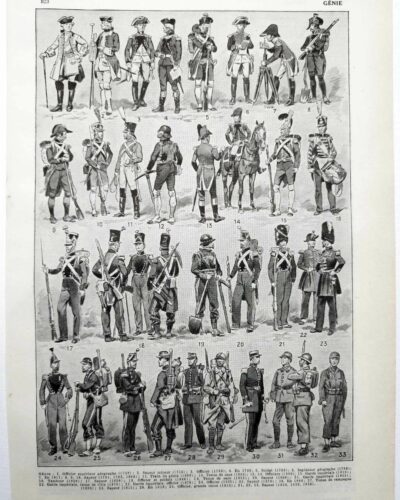 nlu1-genie-uniformes-a11 Génie, uniforme et tenues, planche originale de 1948