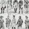 Génie, uniforme et tenues, planche originale de 1948 – détail de la planche ancienne