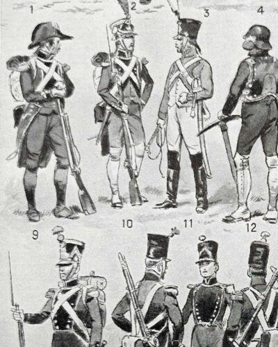 nlu1-genie-uniformes-a14 Génie, uniforme et tenues, planche originale de 1948