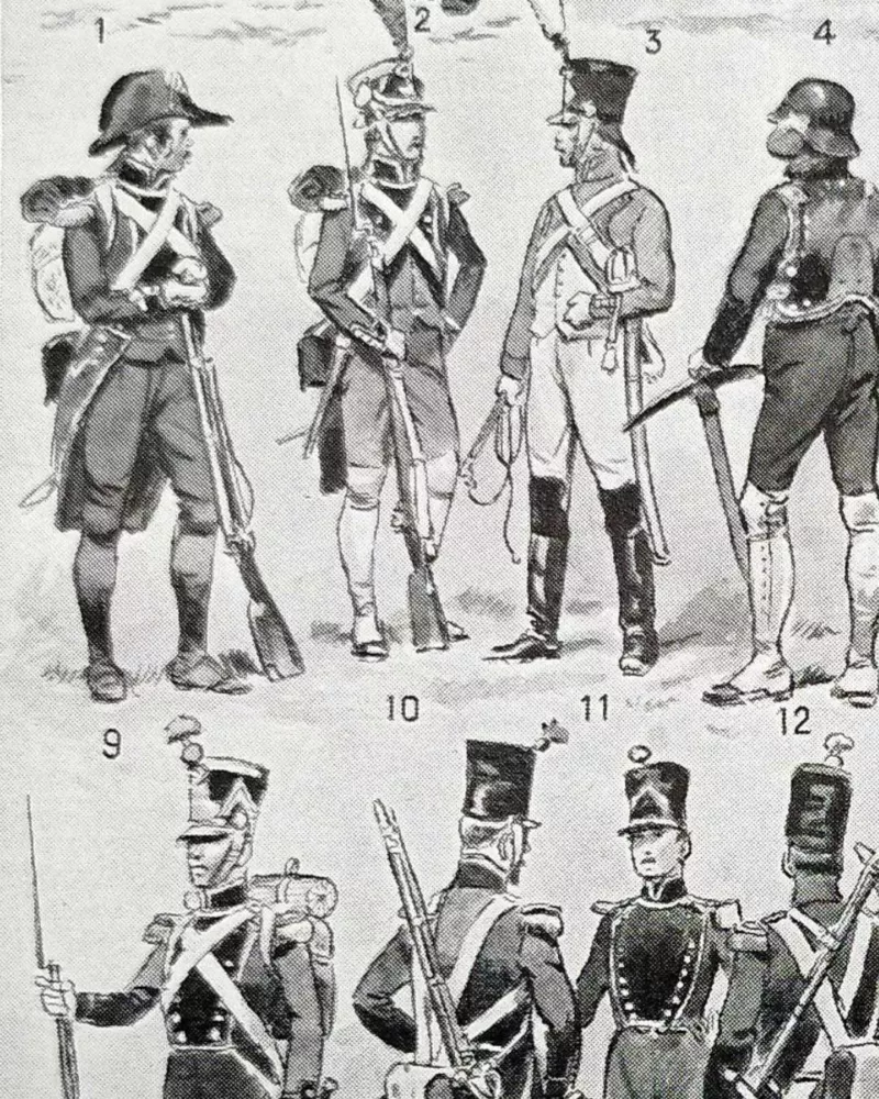 Génie, uniforme et tenues, planche originale de 1948 – détail de la planche ancienne