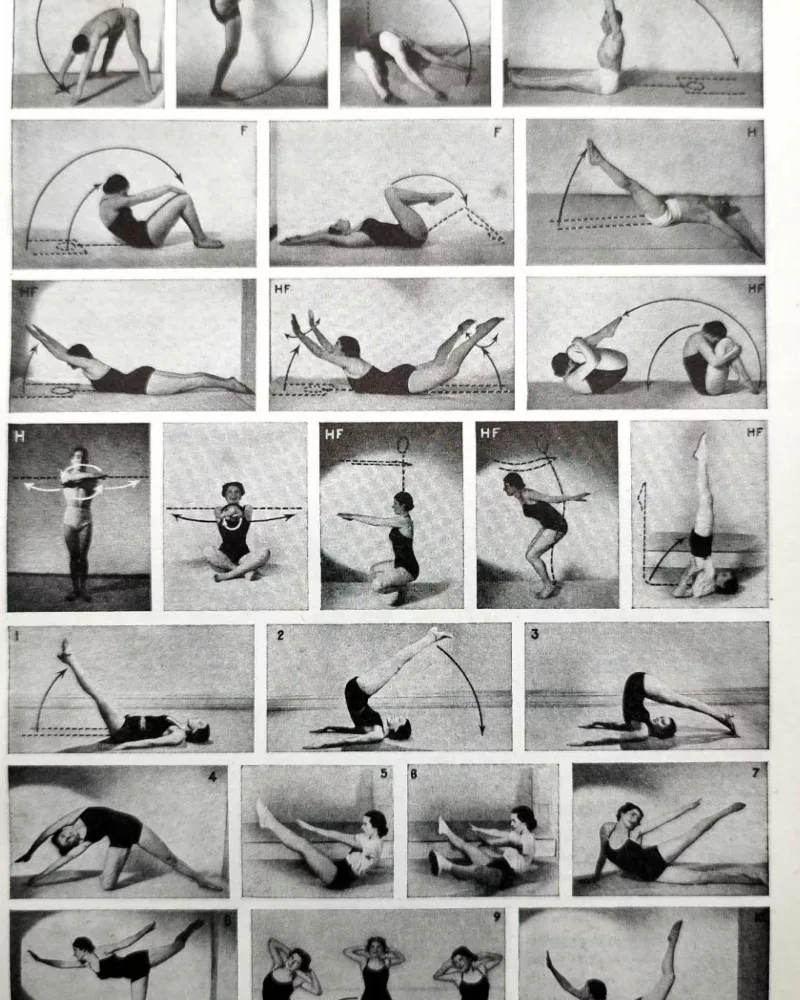 Sports et pratiques sportives, lot de 6 planches 1948 – planche ancienne entière