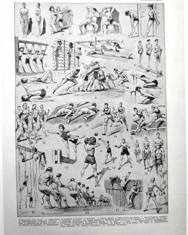 nlu1-sports-a11.jpg Sports et pratiques sportives, lot de 6 planches 1948
