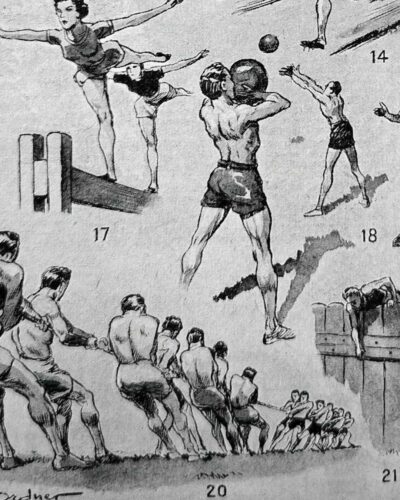 nlu1-sports-a14.jpg Sports et pratiques sportives, lot de 6 planches 1948