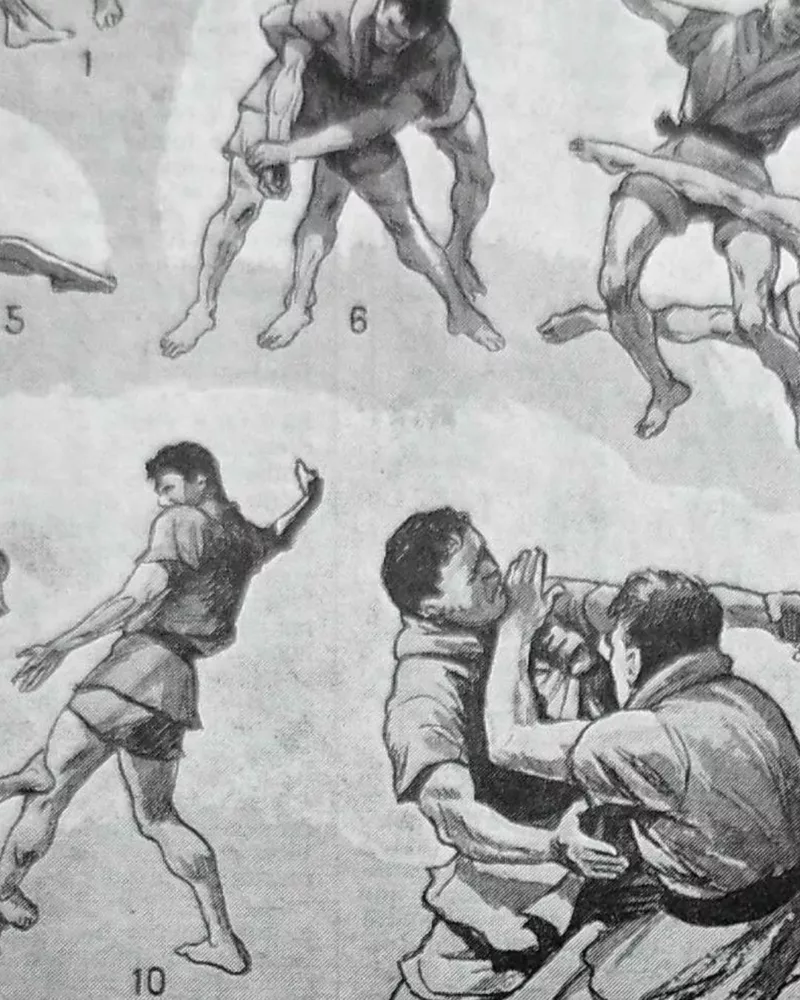 Sports et pratiques sportives, lot de 6 planches 1948 – verso encadré en décoration murale