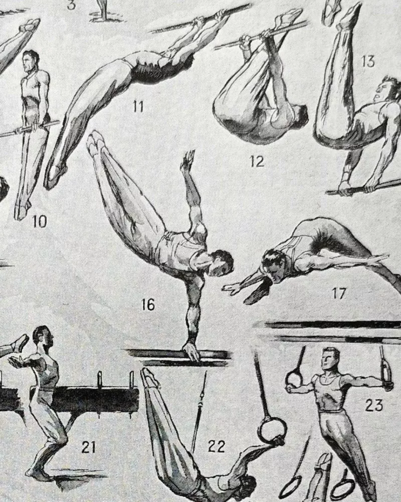 Sports et pratiques sportives, lot de 6 planches 1948 – détail de la planche ancienne