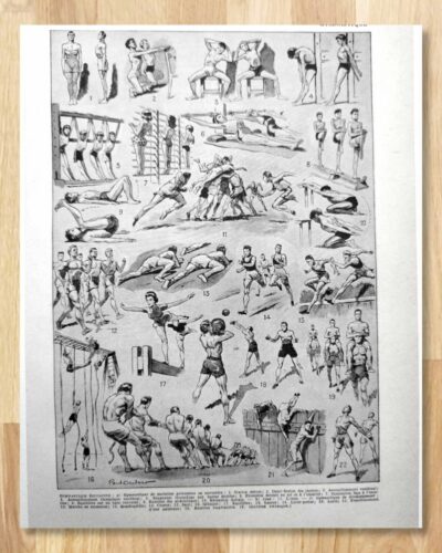 nlu1-sports-b20.jpg Sports et pratiques sportives, lot de 6 planches 1948