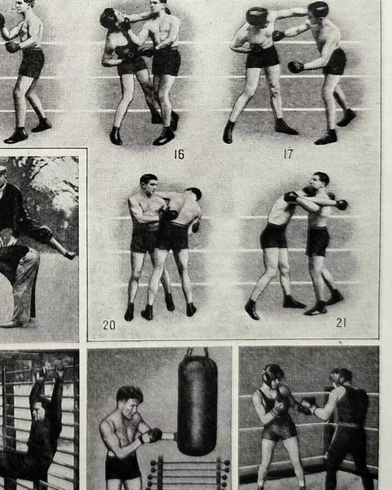 Sports et pratiques sportives, lot de 6 planches 1948 – verso encadré en décoration murale
