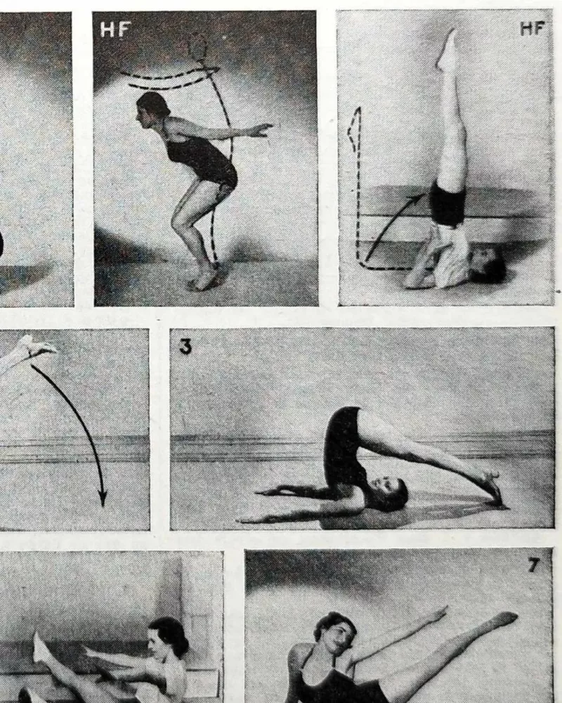 Sports et pratiques sportives, lot de 6 planches 1948 – verso encadré en décoration murale