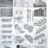 nlu2-maisons-architecture-a10 Architecture et construction, planche encyclopédique 1949 – planche ancienne entière