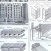 nlu2-maisons-architecture-a13 Architecture et construction, planche encyclopédique 1949 – détail de la planche ancienne