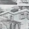 nlu2-maisons-architecture-a22 Architecture et construction, planche encyclopédique 1949 – verso encadré en décoration murale