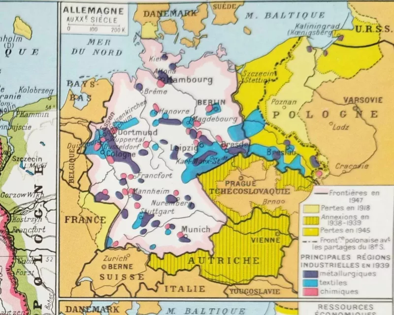 NU11948ALME-R-allemagne-carteA14 Allemagne carte
