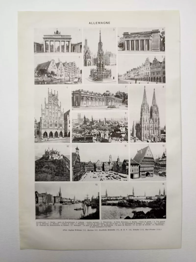 NU11948ALME-V-allemagne-villes-monuments-1948 Allemagne, carte historique et vues urbaines 1948