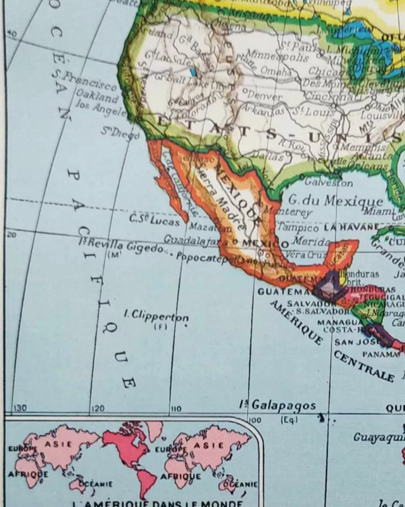 NU11948AMER-Amerique-carte-geographie-A13 Amerique carte geographie