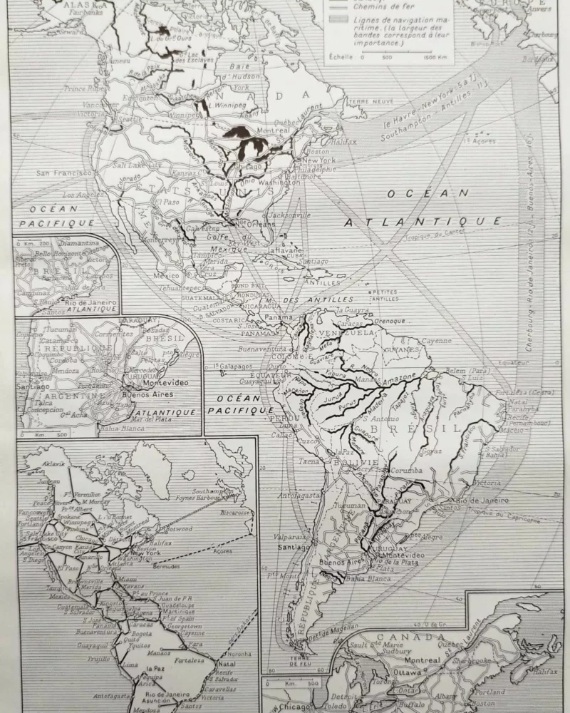 NU11948AMER-Amerique-carte-geographie-A20 Amerique carte geographie