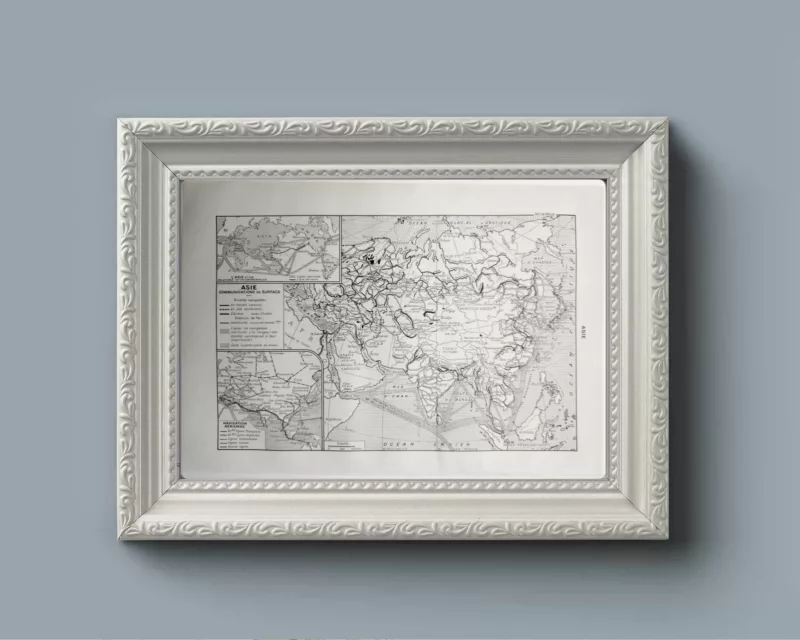 Carte géographique de l'Asie