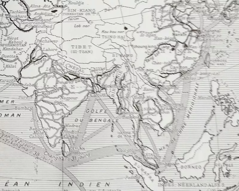 Carte géographique de l'Asie