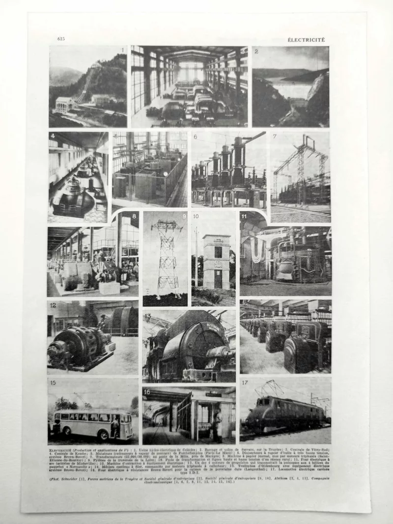 NU11948ELEC-R2-electricite Électricité, appareils et principes techniques, planche encyclopédique de 1948