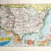 États-Unis en 1948, carte géographique du territoire américain