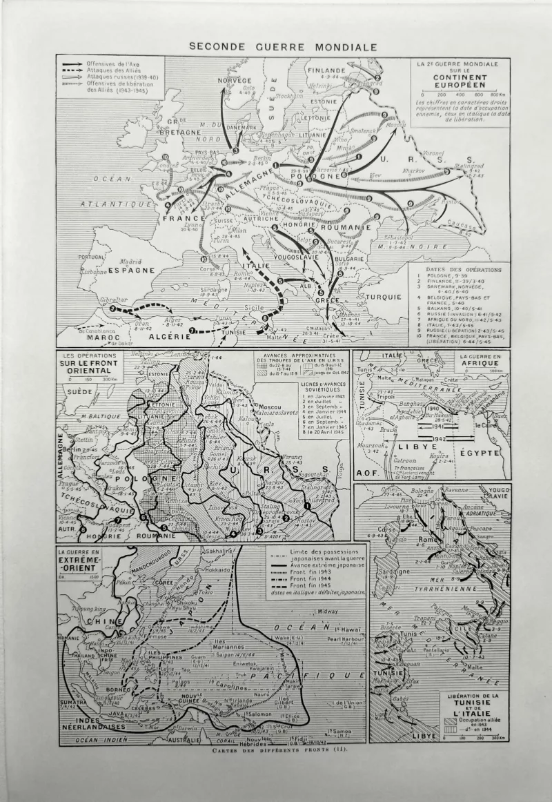 NU11948GMO2-V-seconde-guerre-mondiale Seconde Guerre mondiale, verso de la planche historique encyclopédique de 1948