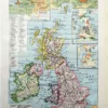 NU11948GRAN-R-grande-bretagne-irlande Grande-Bretagne et Irlande, carte géographique, planche encyclopédique de 1948