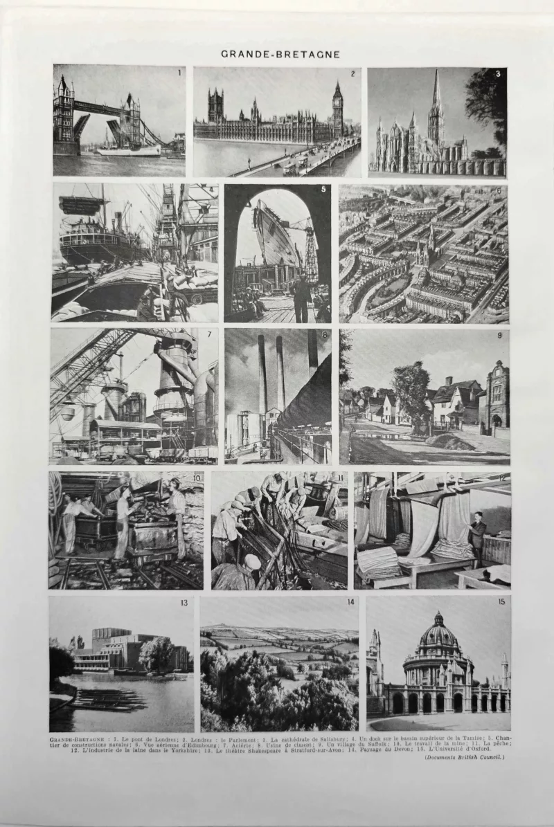 NU11948GRAN-V-grande-bretagne-irlande Grande-Bretagne et Irlande, paysages et géographie, verso de la planche de 1948