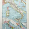NU11948ITAL-R-Italie-carte Italie en 1948, carte géographique, planche encyclopédique originale