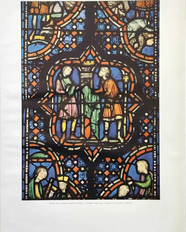 NU21949VITR-R-vitrail Vitrail, motifs et art du verre coloré, planche ancienne de 1949