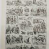 Artillerie, deux planches historiques originales 1948