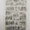 Artillerie, deux planches historiques originales 1948